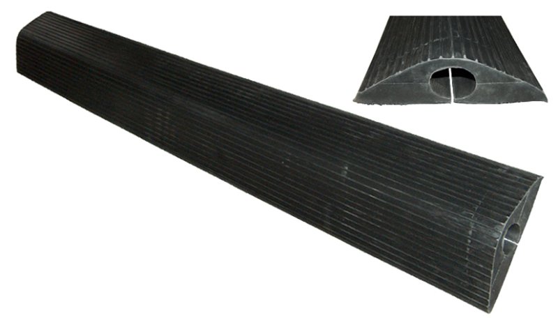 Kabelbrücke aus Gummi         schwarz,  Länge: 1,5