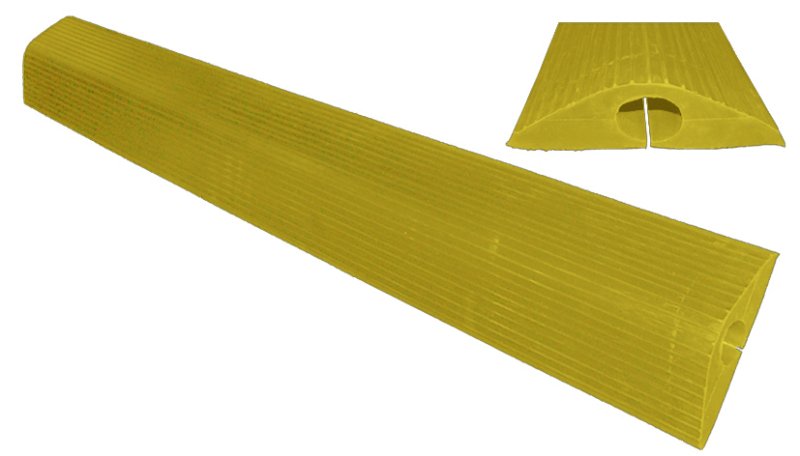 Kabelbrücke aus Gummi         gelb,  Länge: 1,5 m