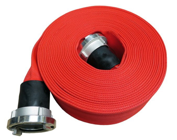 Gewebeschlauch rot LW 52 mm   20 m lang mit geschm