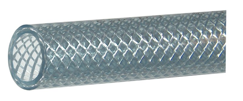 FLEXTUBE TX Ø 13mm x 3mm (1/2 Zoll), 5m lang PVC Schlauch mit Gewebe,  Lebensmittelecht durchsichtig flexibel Druckschlauch Druckluftschlauch  Lebensmittelschlauch Wasserschlauch Luftschlauch : : Baumarkt