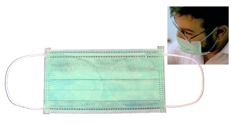 Mundschutz mit Schlaufen      aus textilem Vliesst