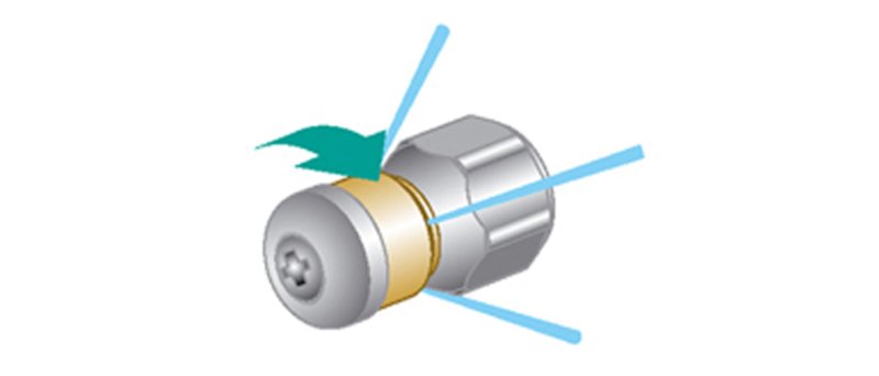 Rohrreinigungsdüse rotierend R1/8" 3 x 0.8 mm Ø