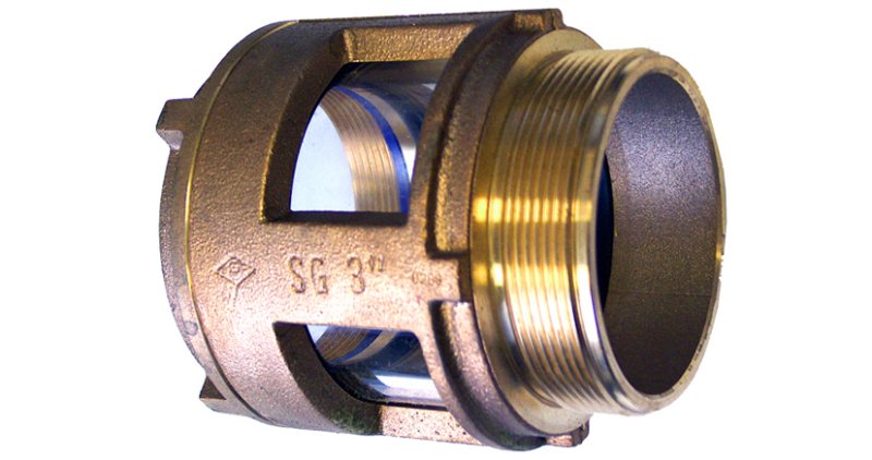 Schauglas aus Messing