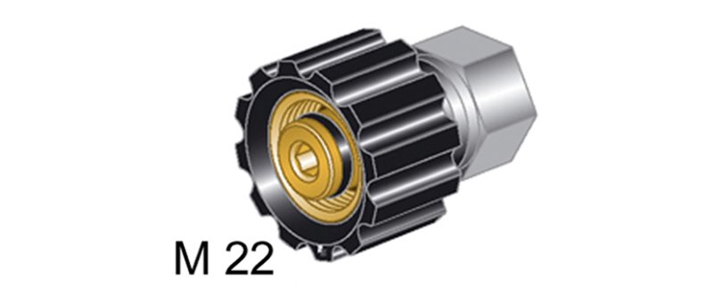 Handverschraubung Standard mitIG  schwarz  M22x1.5