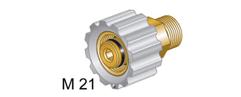 Handverschraubung Standard mitAussengewinde  grau