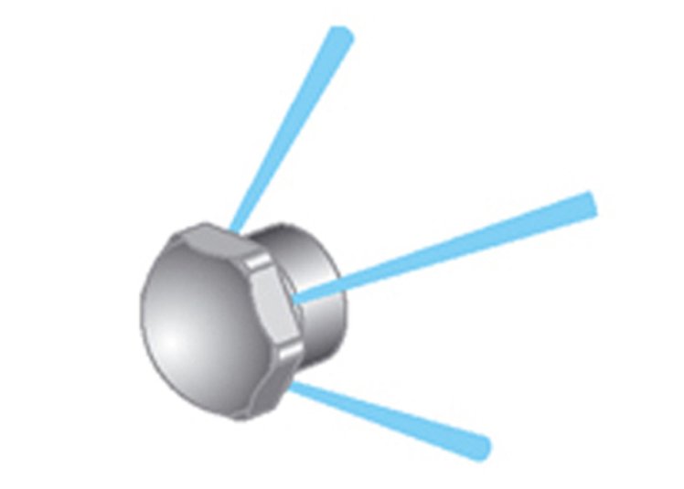 Rohrreinigungsdüse R1/8"      3 x 1 mm  0.60 mm  D