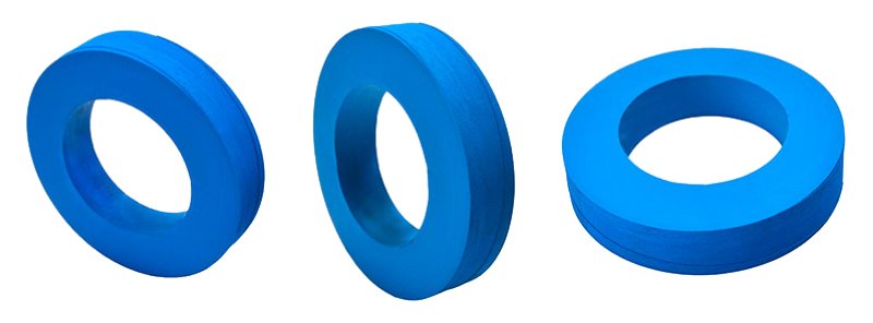Anneaux de protection en caoutNR bleu pour armatur