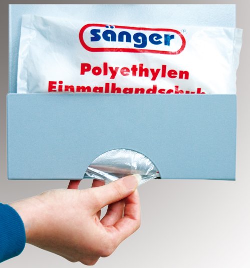 Wandhalter für                PE- Einmalhandschuhe