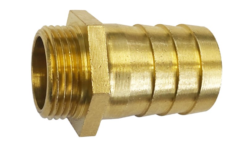 Schlauchverschraubung         aus Messing, Vaterte