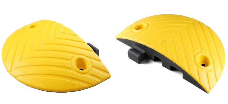 Ralentisseur recyclé          Caoutchouc PVC, avec