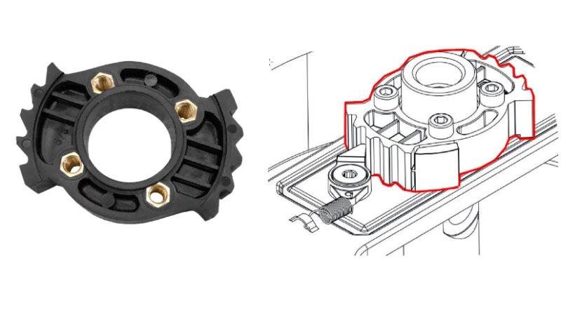 Pièce de moyeu avec cliquet   Pour enrouleurs de t